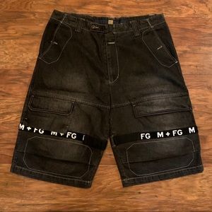marithe francois girbaud black jean shorts